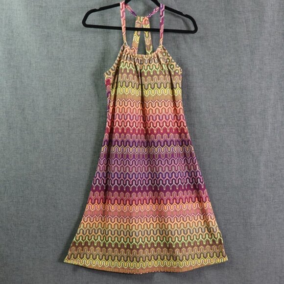 PrAna Multicolor Halter Knit Dress Women’s Small Sleeveless Outdoor Festival - Picture 12 of 16